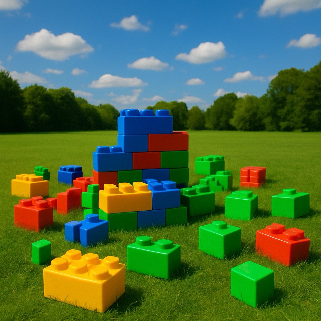 Große Legobausteine mieten Kinderevent