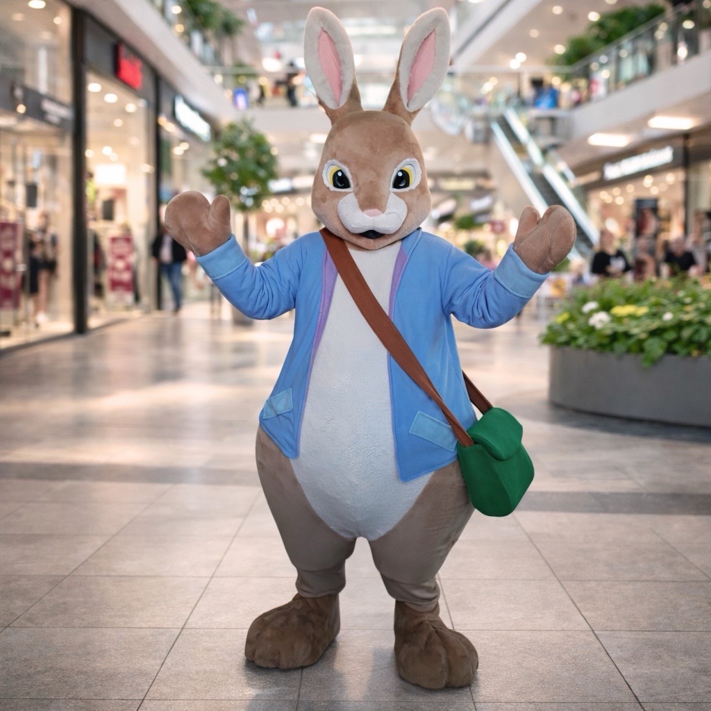 Osterhasenkostüm Osterhase Walking Act mieten Berlin