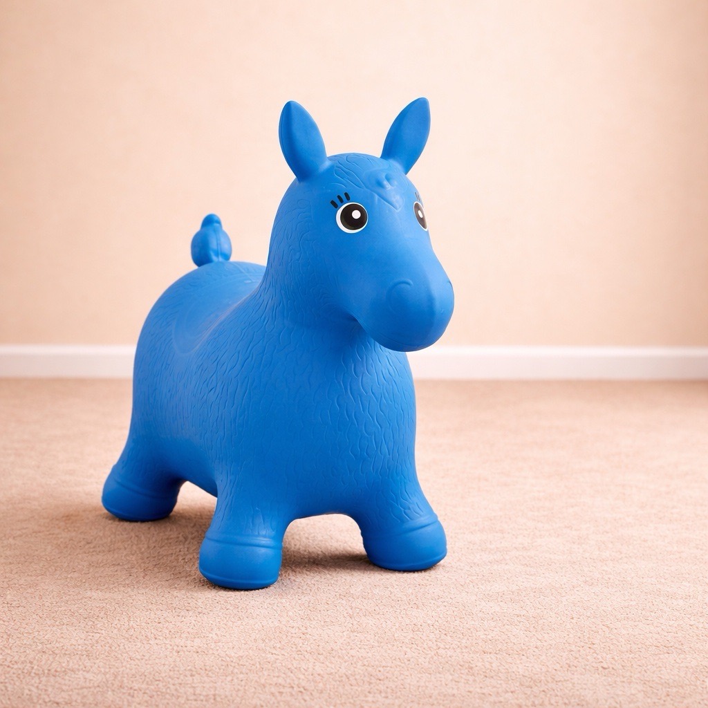 Blaues Hüpfpferd mieten