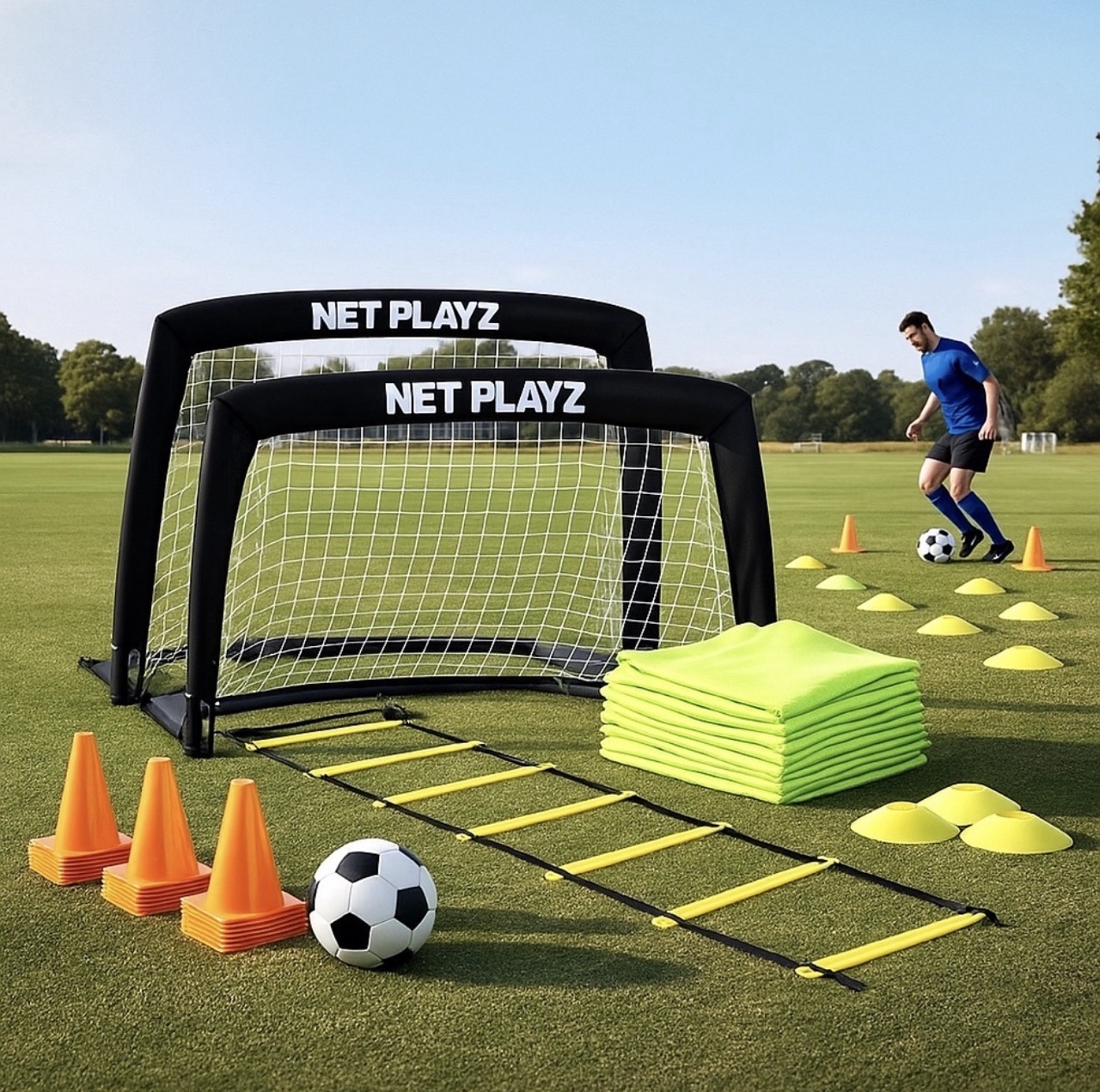 Fußballtore inkl. Trainings-Set mieten