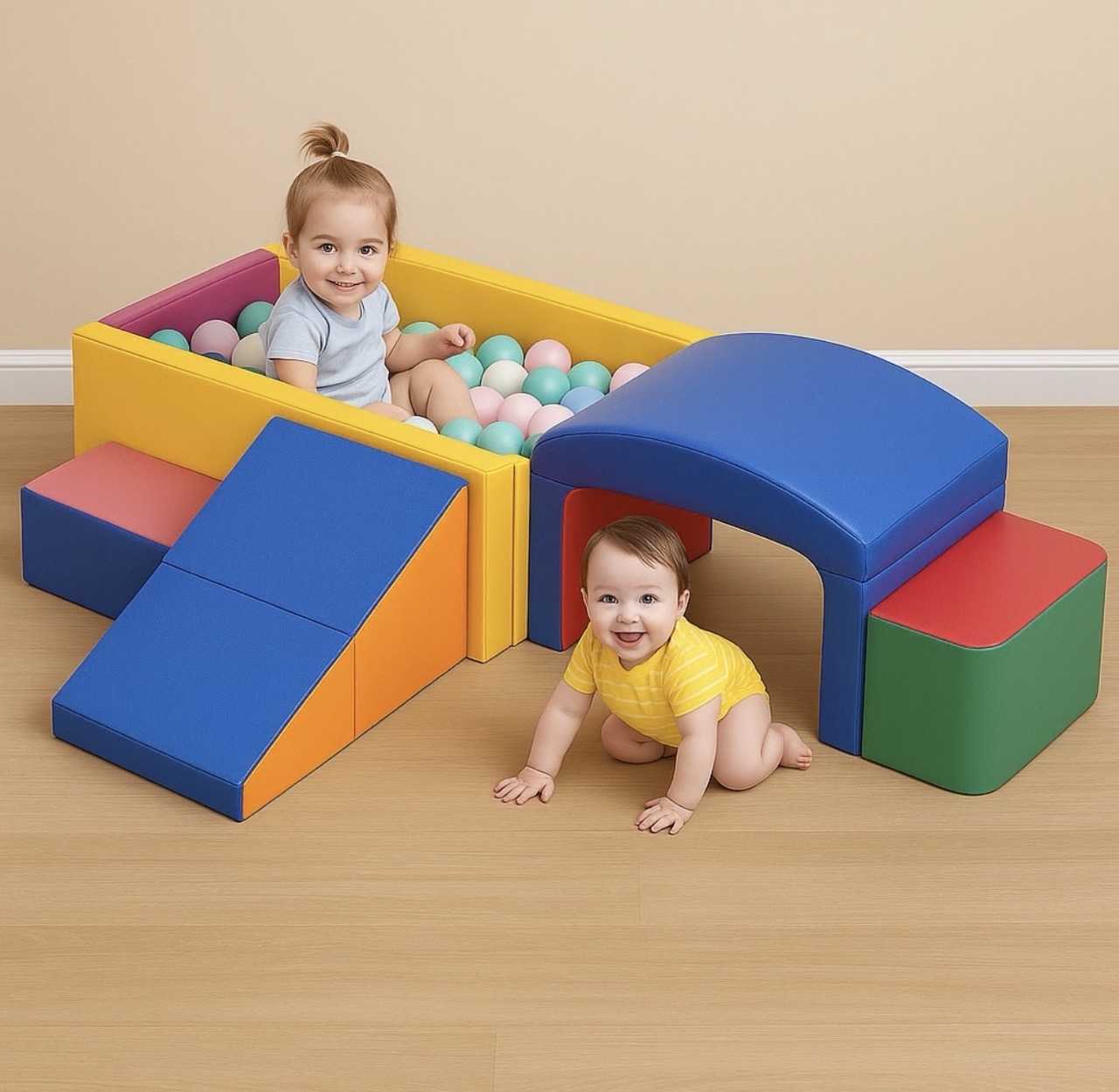 Mini Kletterland mit Bällebad mieten