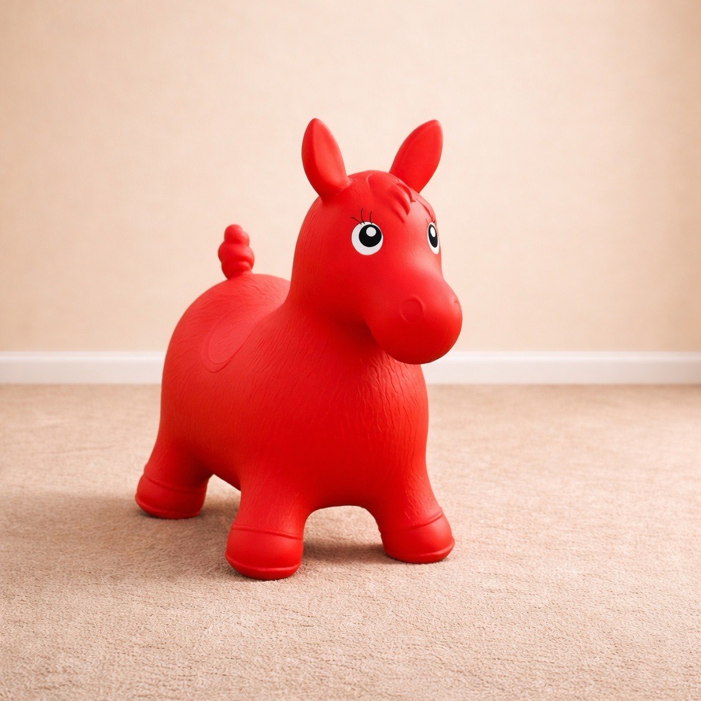 Rotes Hüpfpferd mieten