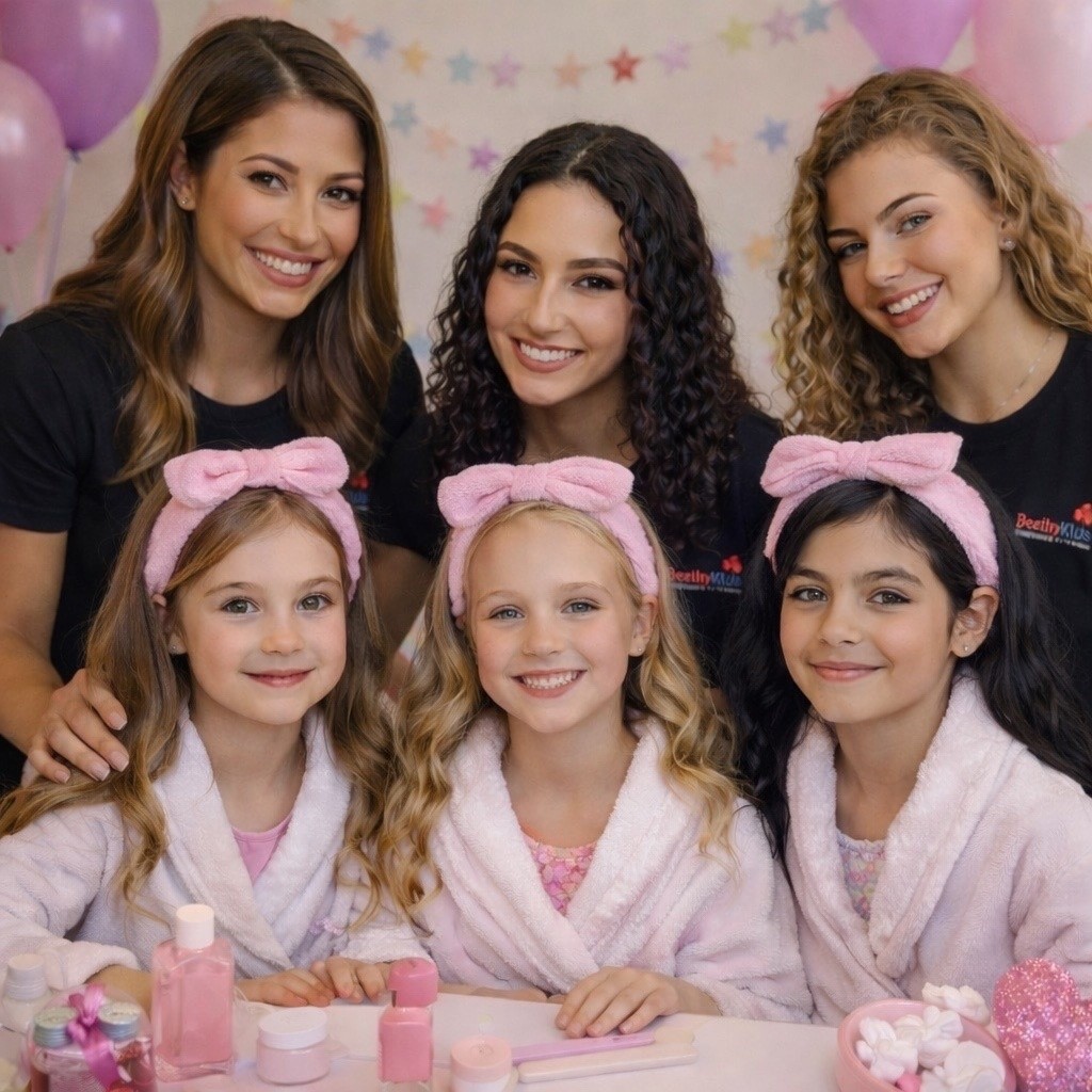 Beauty Party für Kindergeburtstage in Berlin – Kinder beim Styling und Make-up