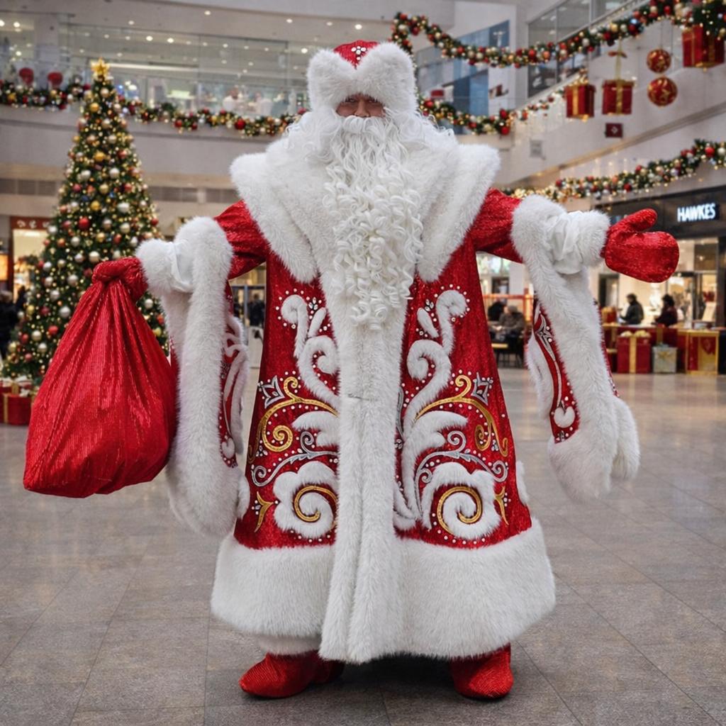 Majestätischer Weihnachtsmann Walking Act buchen Berlin