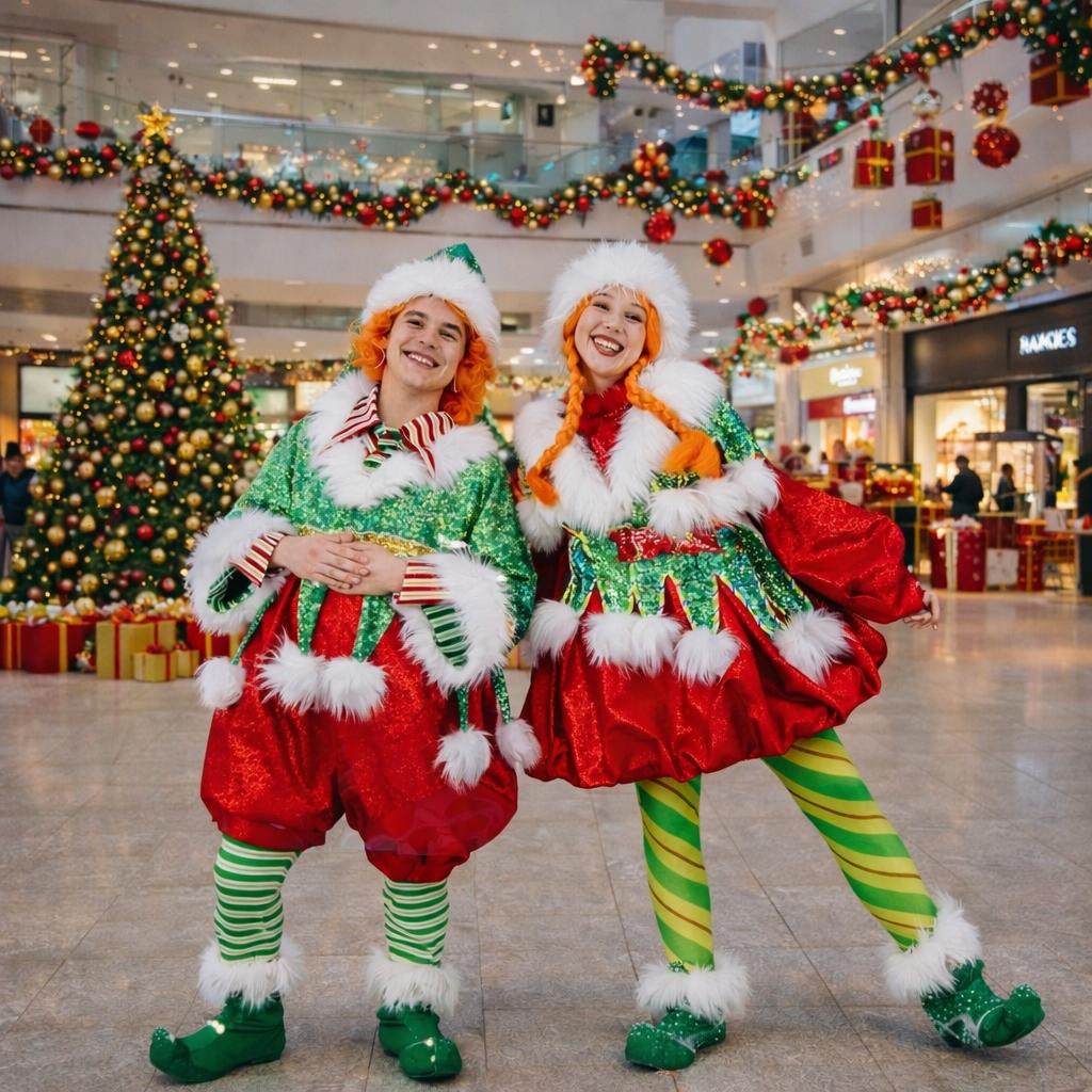 Weihnachtselfen Walking Act buchen Berlin