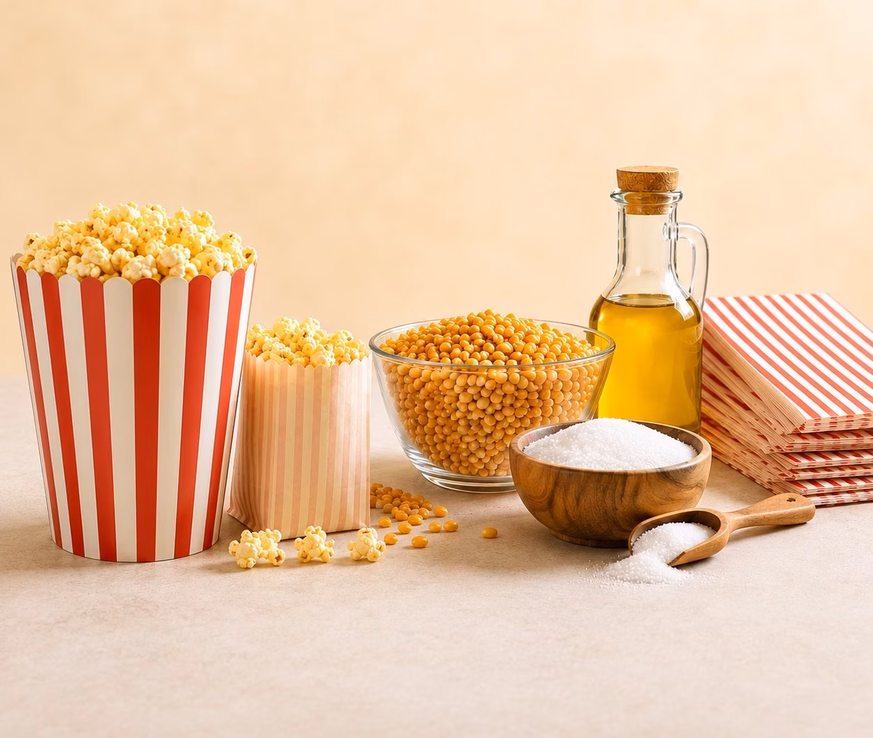 Frisches Popcorn mit Zutaten – Popcornmaschine mieten Berlin